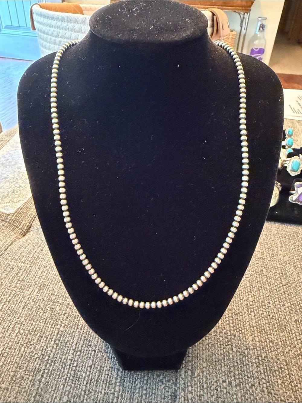 Classic Sterling Bead Necklace in Silver